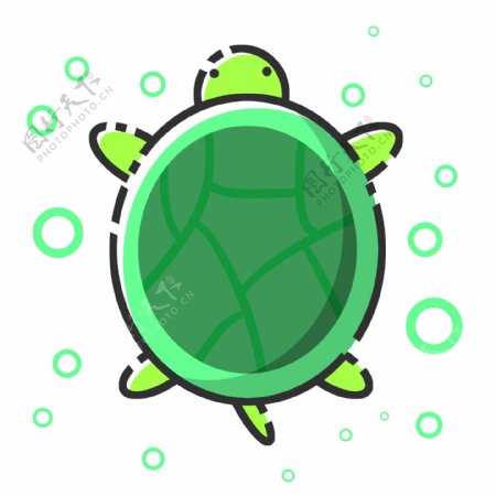 绿色卡通乌龟