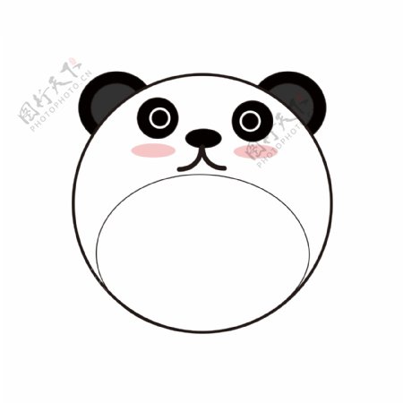 手绘可爱熊猫小动物边框贴纸