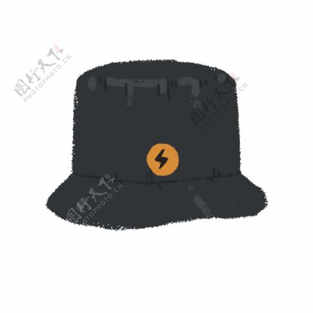 黑色遮阳帽