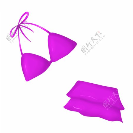 紫色夏季泳衣