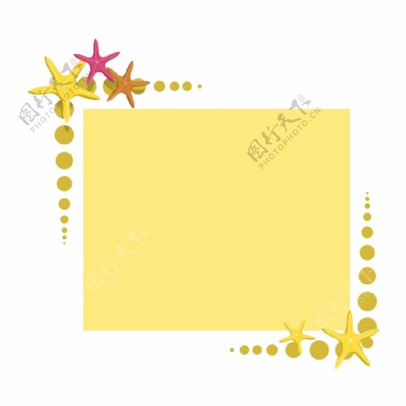 黄色可爱边框