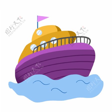 紫色游轮航海