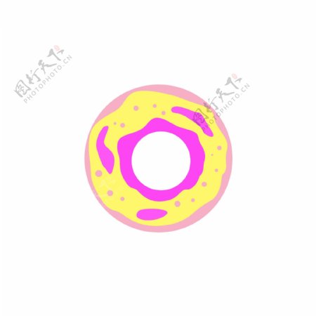 粉黄色的甜甜圈