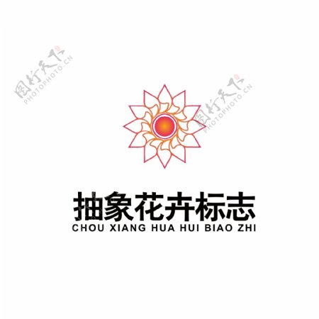 抽象花卉图案logo
