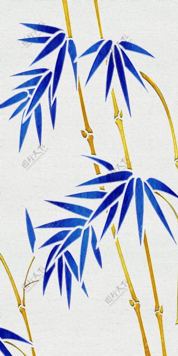 现代简约创意竹子质感玄关装饰画