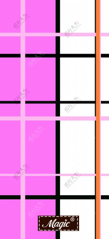 粉白线条纹理布料手机壳矢量壳图