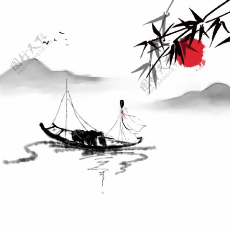 山水写意中国画