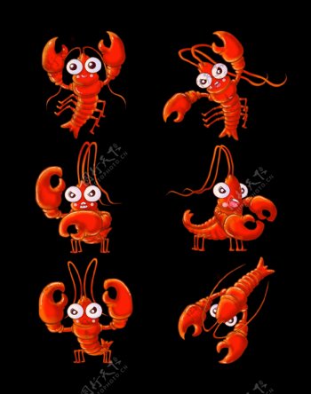 小龙虾插画