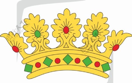 皇冠传统纹饰纹饰矢量图花