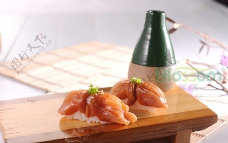 赤贝寿司刺身日式菜品