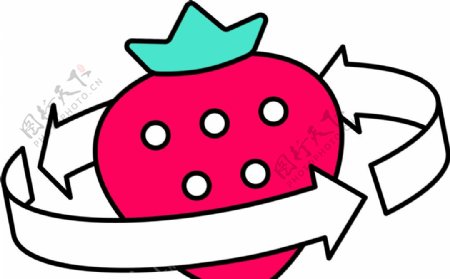 草莓箭头卡通
