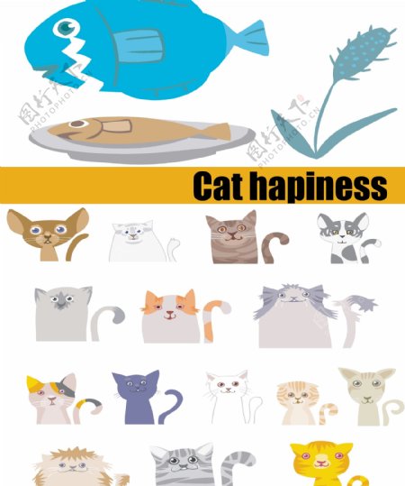 卡通动物系列卡通猫