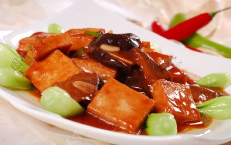 葱香菇炆豆腐