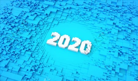 2020鼠年C4D立体背景模型