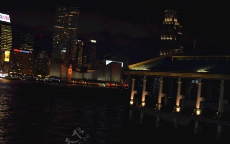 香港码头夜景