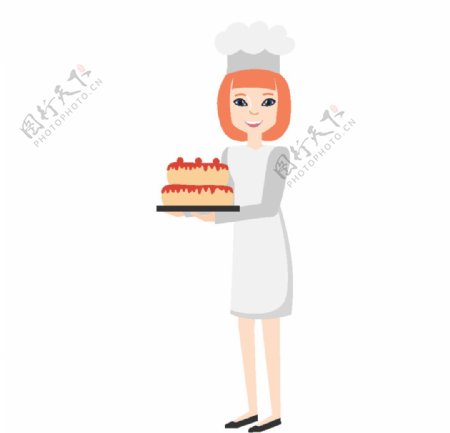 女性蛋糕师
