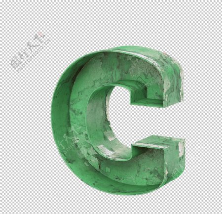3D立体字母C