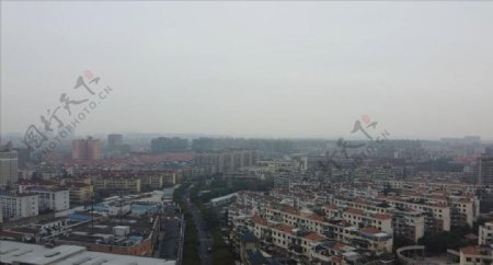 上海静安大宁地区航拍