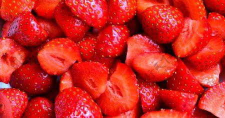 新鲜草莓水果沙拉