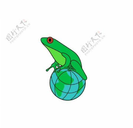 青蛙与地球PNG