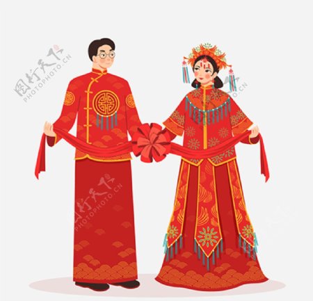 中式婚礼新人