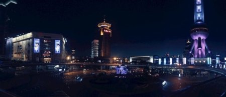 上海东方明珠夜景繁华