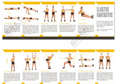 健身锻炼英文步骤图折页