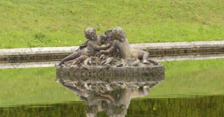 喷泉公园巴黎法国池塘