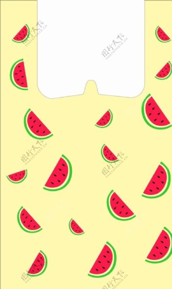 西瓜水果袋广告袋