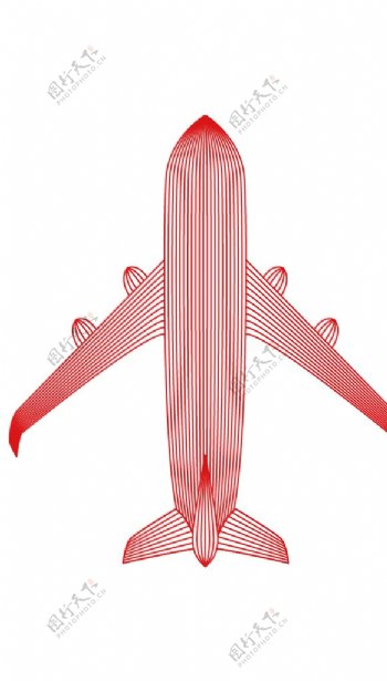 飞机线稿矢量图形素材