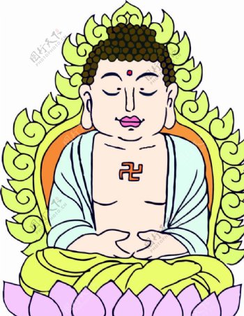 佛教和尚卡通形象设计