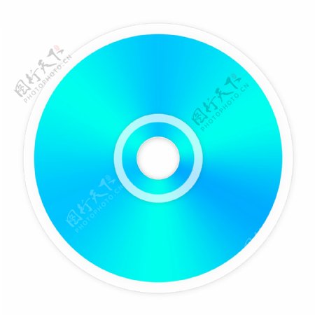透明蓝色渐变塑料光盘CD