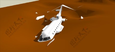 事故飞机模型