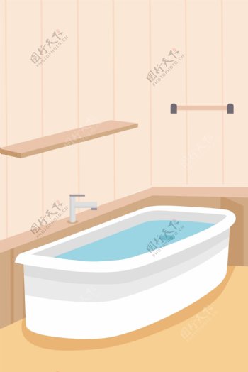 卡通浴室背景图