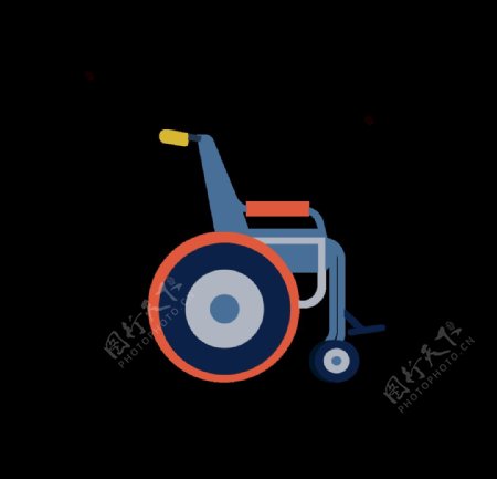 轮椅医疗医院图标设计