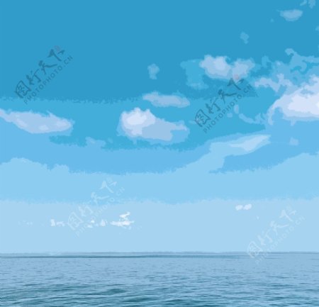 矢量天空与海