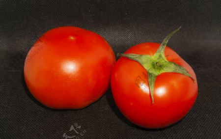两个红彤彤的大番茄