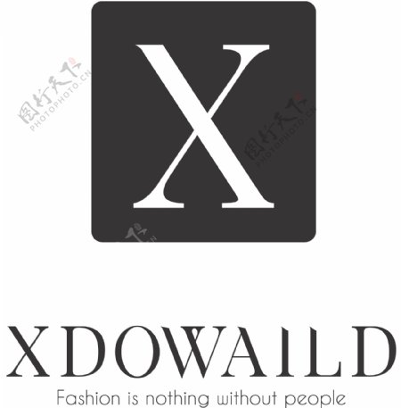 X字母logo标志元素