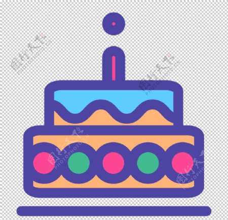 蛋糕餐饮标志图形图标装饰素材