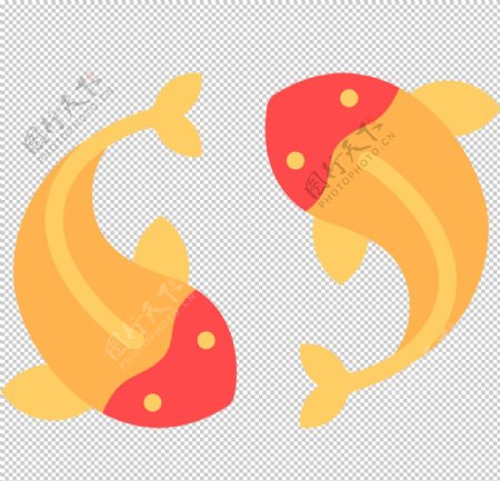 双鱼复古工具图标图形标志素材