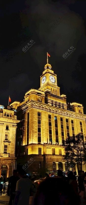 上海夜景万国建筑群