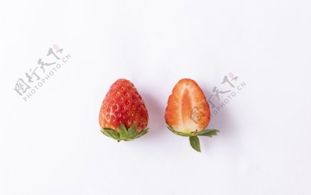草莓切片素材