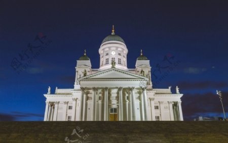 芬兰赫尔辛基大教堂建筑风景