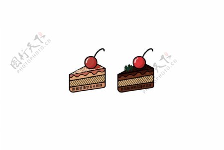樱桃蛋糕甜品黑森林切糕