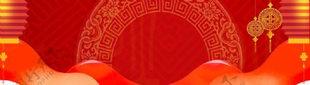 红色节日立体背景海报素材