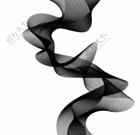 现代简约抽象黑白流体矢量线条图片