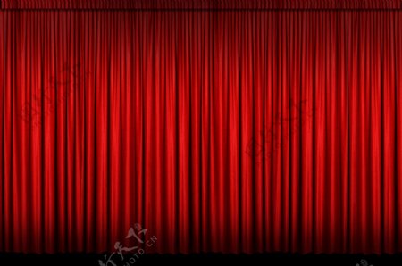 红色幕布舞台展台立体背景素材