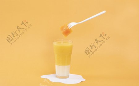 橙子酸奶芒果酸奶水果酸奶