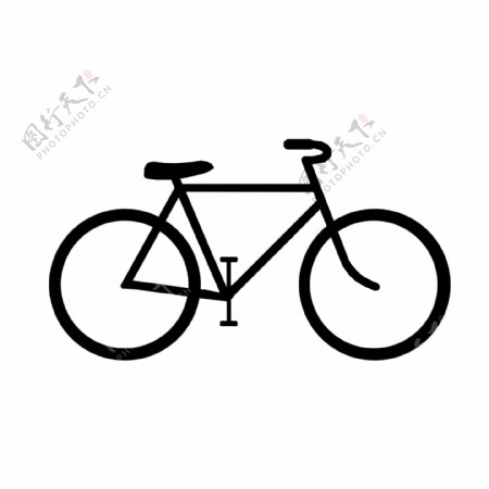 自行车剪影psd矢量图图片