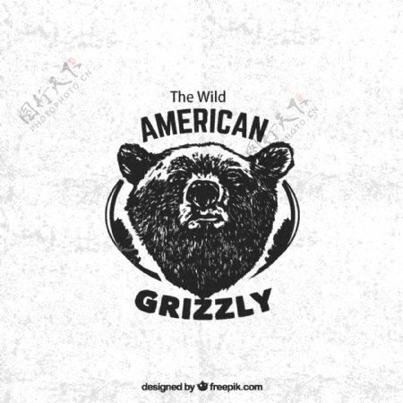 美国灰熊徽章图片